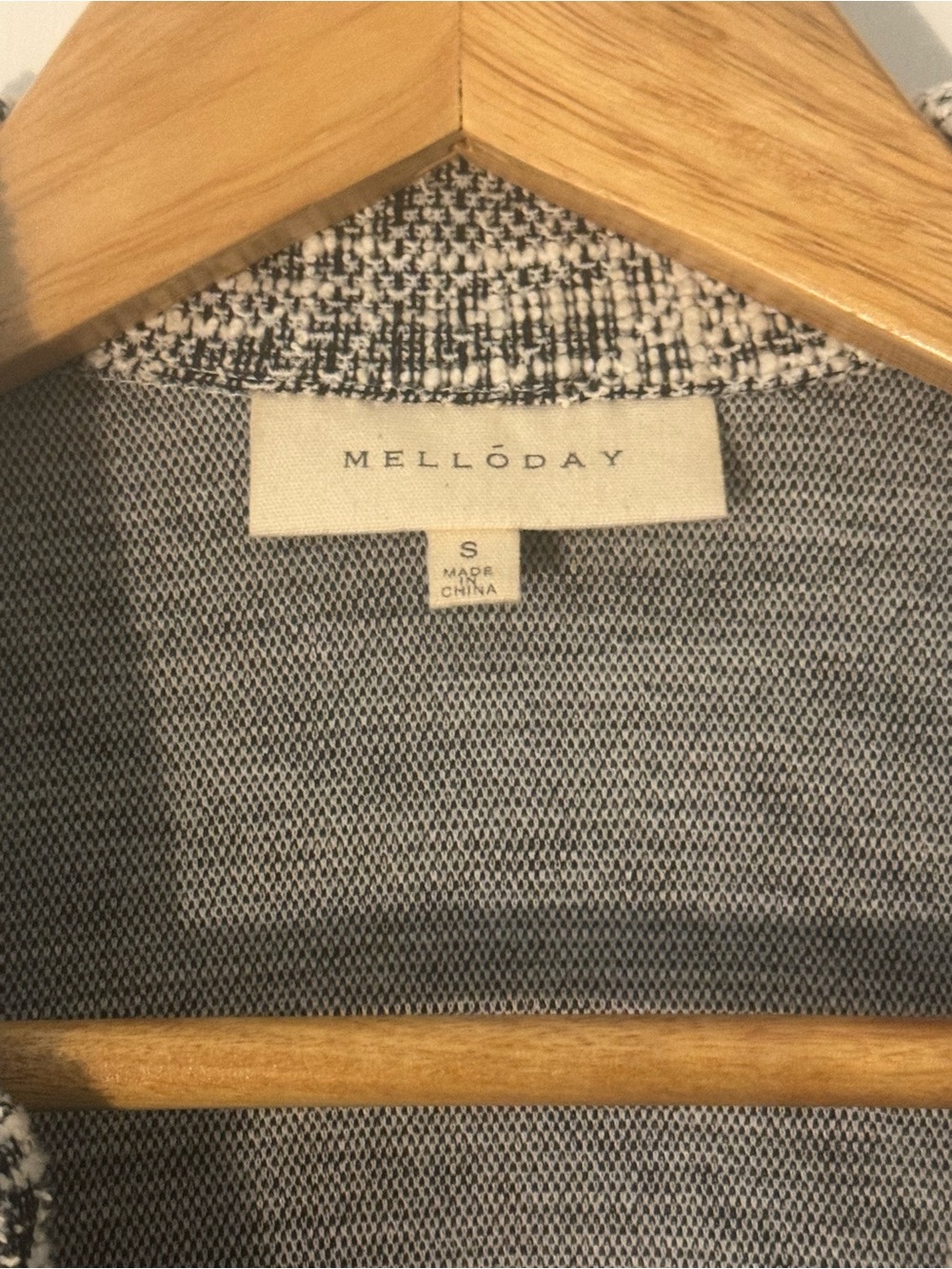 MELLODAY Gray Marled Open-Front Knit Blazer Coat - Picture 5 of 5